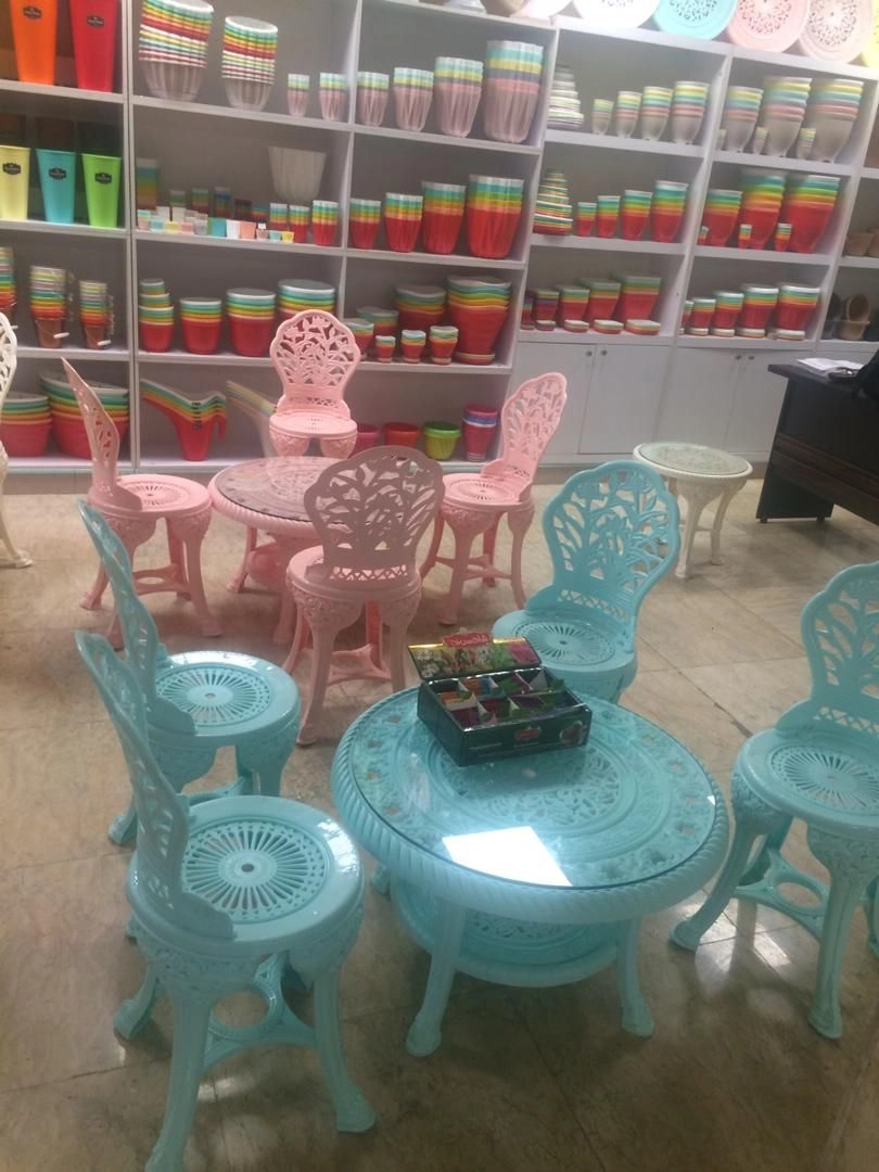 میز پایه کوتاه گل نقش پلیمری