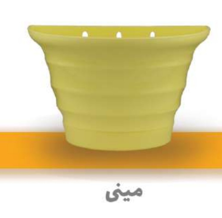 گلدان پلاستیکی دیواری مینی طول دهانه ۲۴سانت عرض دهانه۱۴سانت ارتفاع۱۴سانت۲۴عددی