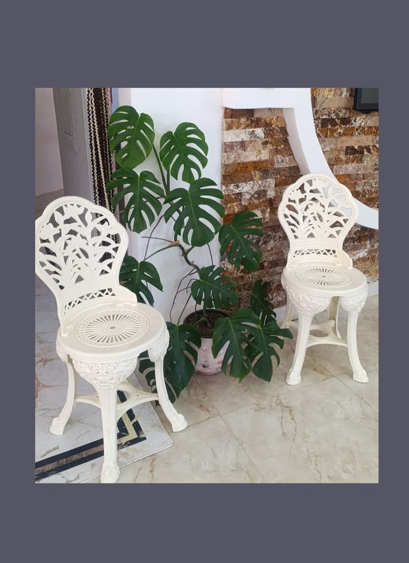 صندلی پلاستیکی گل نقش پلیمری
