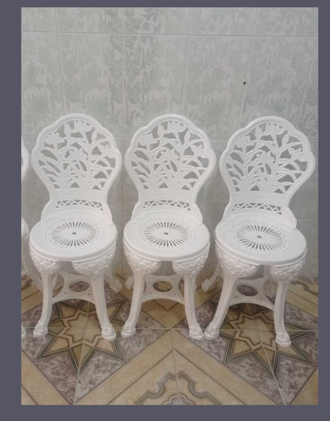 صندلی پلاستیکی گل نقش پلیمری