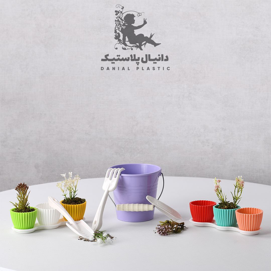 گلدان پلاستیکی پک باغبان کوچولو۲۴عددی