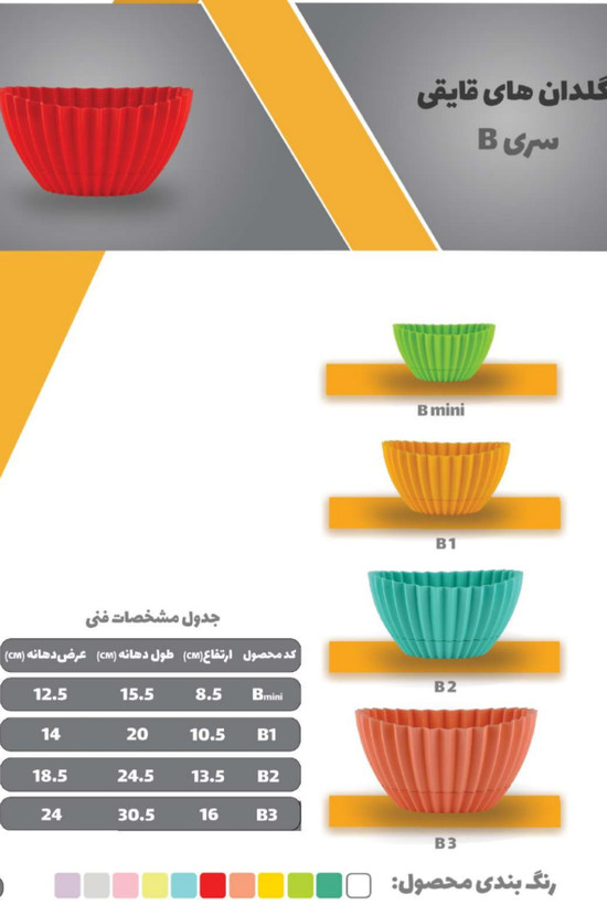 گلدان پلاستیکی قایقی طول دهانه۱۵سانت عرض دهانه۱۲سانت ارتفاع۸سانت مینی۴۸عددی